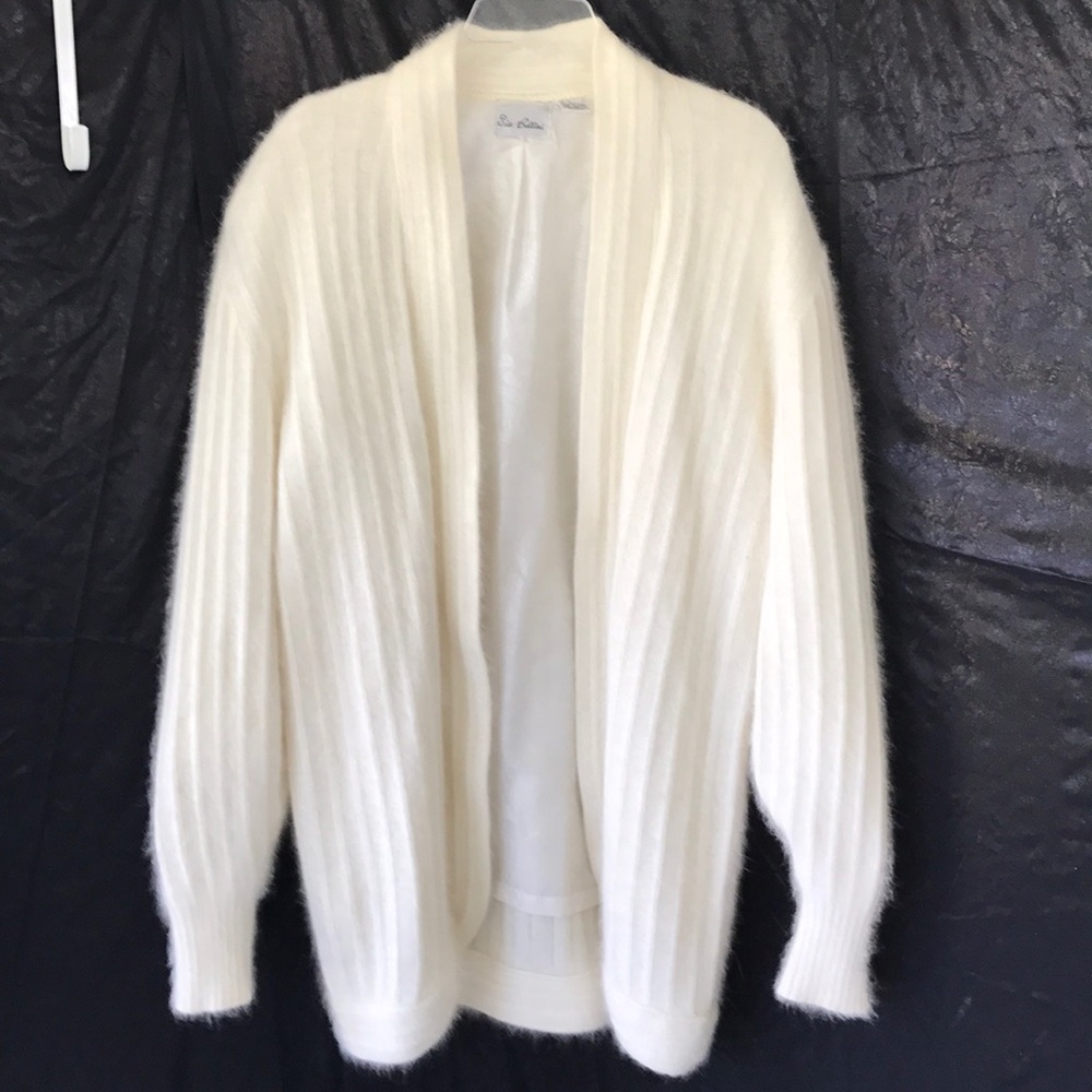 Stunning Angora rabbit hair cardigan